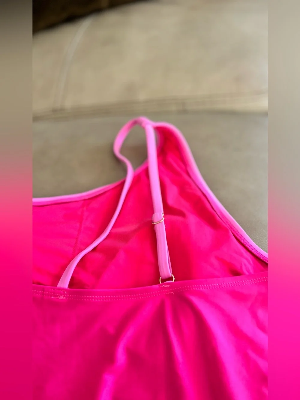NWT RELLECIGA One Shoulder Colorblock One Piece Swimsuit Pink Large MSRP $120